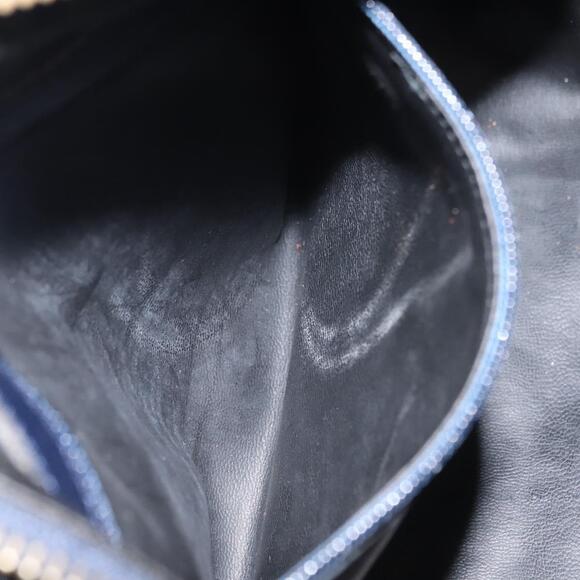 Christian Dior Hand Bag Leather Navy Gold Auth BA5820 - Picture 12 of 16